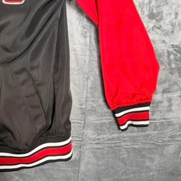 Tommy Hilfiger Red Black Letterman Jacket Size 16 18 Varsity Style - Picture 5 of 8